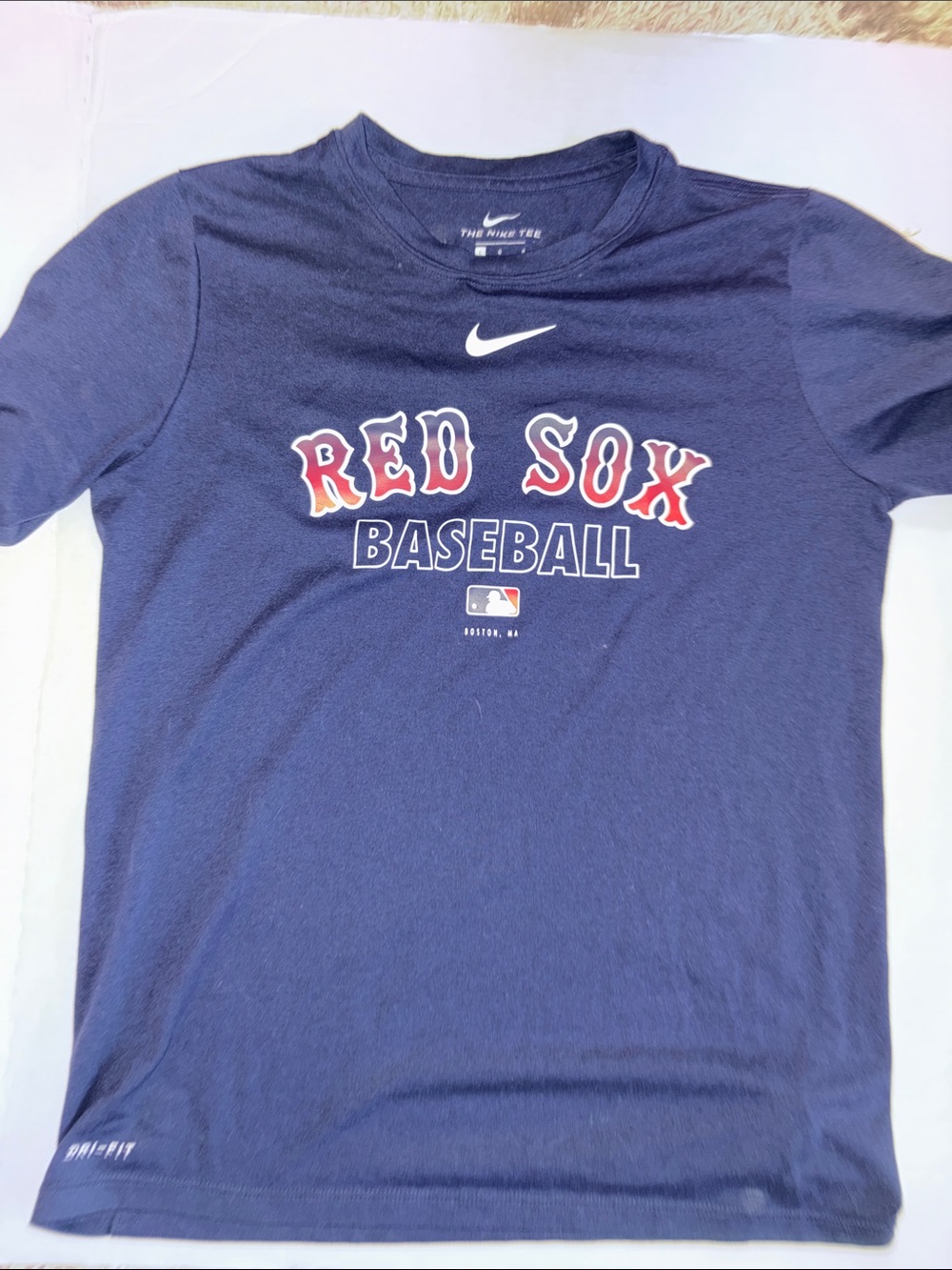 Nike Navy Blue Red Sox Baseball Tee
